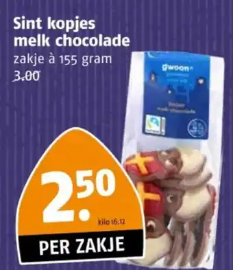 Poiesz Sint kopjes melk chocolade aanbieding