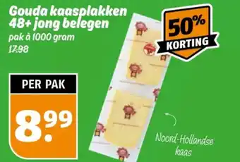 Poiesz Gouda kaasplakken 48+ jong belegen aanbieding