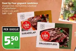 Poiesz Food by Four gegaard rundvlees aanbieding