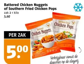Poiesz Battered Chicken Nuggets of Southern Fried Chicken Pops aanbieding