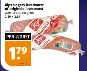 Poiesz Kips slagers leverworst of originele leverworst aanbieding