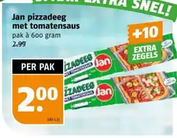 Poiesz Jan pizzadeeg met tomatensaus aanbieding