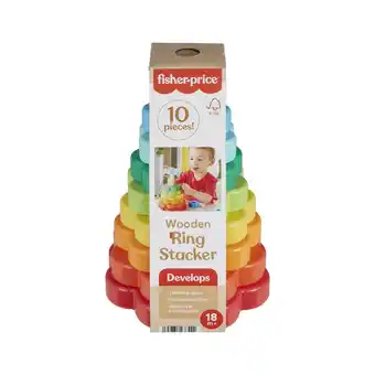 Top1Toys Fisher Price Hout Ring Stacker aanbieding