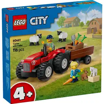 Top1Toys LEGO 60461 City Great Vehicles Rode tractor met aanhanger en schapen aanbieding