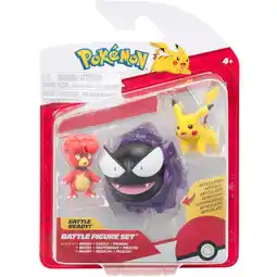 Top1Toys Pokémon battle figuren 3-pack Magby Pikachu #1 en Gastly aanbieding