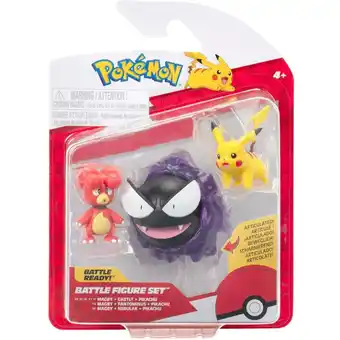 Top1Toys Pokémon battle figuren 3-pack Magby Pikachu #1 en Gastly aanbieding