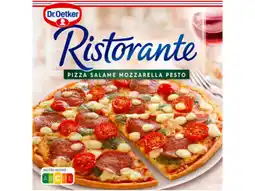 Hoogvliet Dr. Oetker Ristorante pizza salami mozarella pesto aanbieding