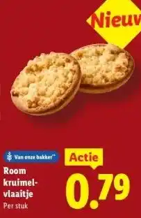 Lidl Room kruimel- vlaaitje aanbieding