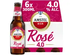 Hoogvliet Amstel Rose fles 6-pack aanbieding