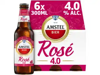 Hoogvliet Amstel Rose fles 6-pack aanbieding