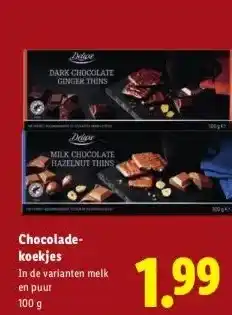 Lidl Chocolade- koekjes aanbieding