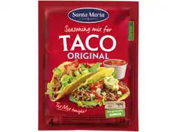 Hoogvliet Santa Maria Taco seasoning mix 28g aanbieding