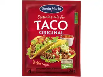 Hoogvliet Santa Maria Taco seasoning mix 28g aanbieding