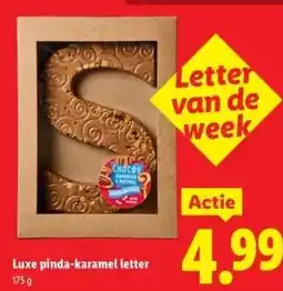 Lidl Luxe pinda-karamel letter aanbieding