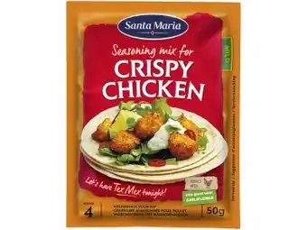 Hoogvliet Santa Maria Crispy chicken seasoning mix 50g aanbieding