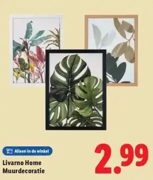 Lidl Alleen in de winkel Livarno Home Muurdecoratie aanbieding