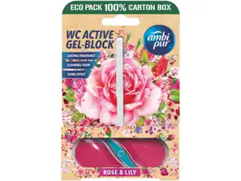 Hoogvliet Ambi Pur Toiletblok roos en lelie 0% plastic aanbieding