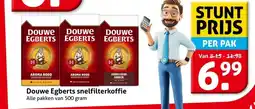 Hoogvliet Douwe Egberts snelfilterkoffie aanbieding
