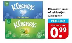 Hoogvliet Kleenex tissues of zakdoekjes aanbieding