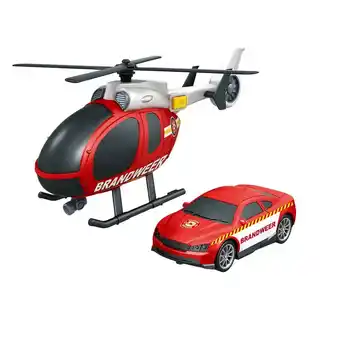 Intertoys Brandweerset auto en helikopter aanbieding
