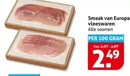 Hoogvliet Smaak van Europa vleeswaren aanbieding