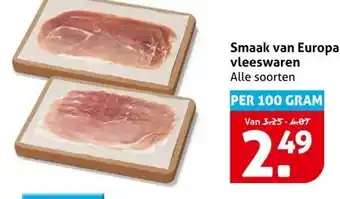 Hoogvliet Smaak van Europa vleeswaren aanbieding