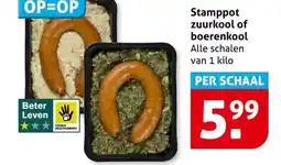 Hoogvliet Stamppot zuurkool of boerenkool aanbieding