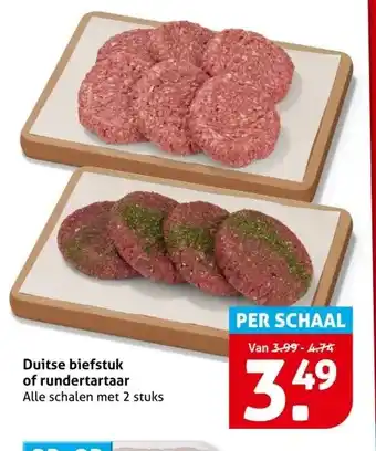 Hoogvliet Duitse biefstuk of rundertartaar aanbieding
