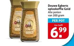 Hoogvliet Douwe Egberts oploskoffie Gold aanbieding