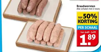 Hoogvliet Braadworsten aanbieding