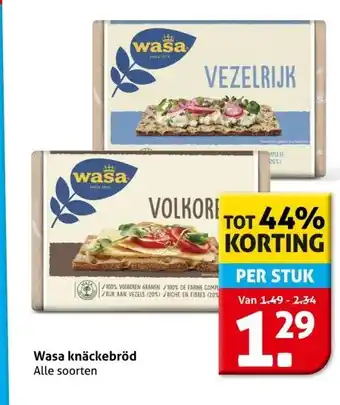 Hoogvliet Wasa knäckebröd aanbieding