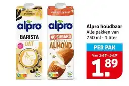 Hoogvliet Alpro houdbaar aanbieding
