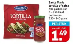 Hoogvliet Santa Maria tortilla of salsa aanbieding