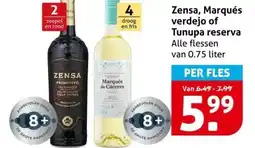 Hoogvliet Zensa, Marqués verdejo of Tunupa reserva aanbieding