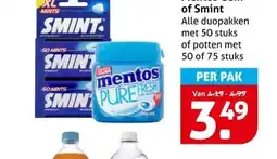 Hoogvliet Mentos Gum of Smint aanbieding