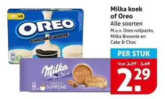 Hoogvliet Milka koek of Oreo aanbieding