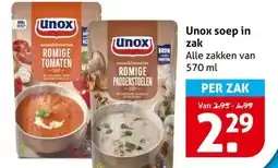 Hoogvliet Unox soep in zak aanbieding