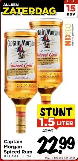 Vomar Voordeelmarkt Captain Morgan Spiced Rum aanbieding