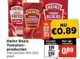 Vomar Voordeelmarkt Heinz Basis Tomaten- producten aanbieding