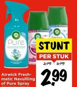 Vomar Voordeelmarkt Airwick Fresh- matic Navullling of Pure Spray aanbieding