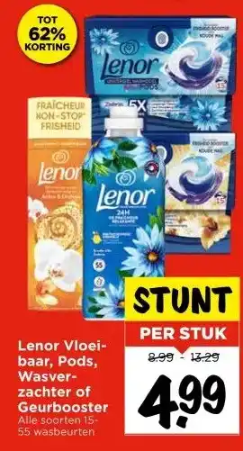 Vomar Voordeelmarkt Lenor Vloei- baar, Pods, Wasver- zachter of Geurbooster aanbieding