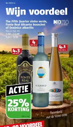 Poiesz The Fifth Quarter vinho verde, Fonte Real Alicante bouschet of Oceánico albariño aanbieding