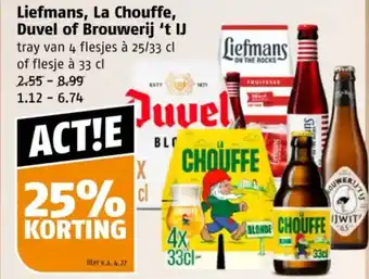 Poiesz Liefmans, La Chouffe, Duvel of Brouwerij 't IJ aanbieding