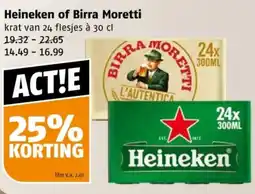 Poiesz Heineken of Birra Moretti aanbieding