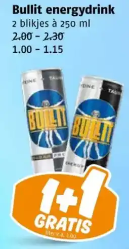 Poiesz Bullit energydrink aanbieding