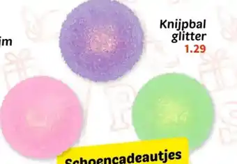 Wibra Knijpbal glitter aanbieding