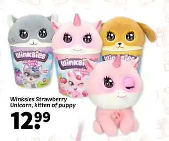 Wibra Winksies Strawberry Unicorn, kitten of puppy aanbieding