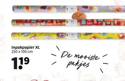 Wibra Inpakpapier XL aanbieding