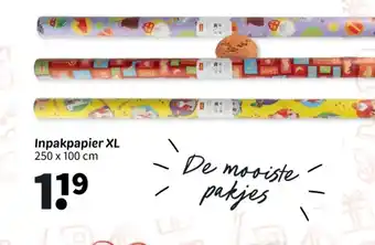 Wibra Inpakpapier XL aanbieding