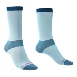 ANWB Bridgedale Liner Coolmax Crew 2-pack Dames Lichtblauw Donkerblauw aanbieding